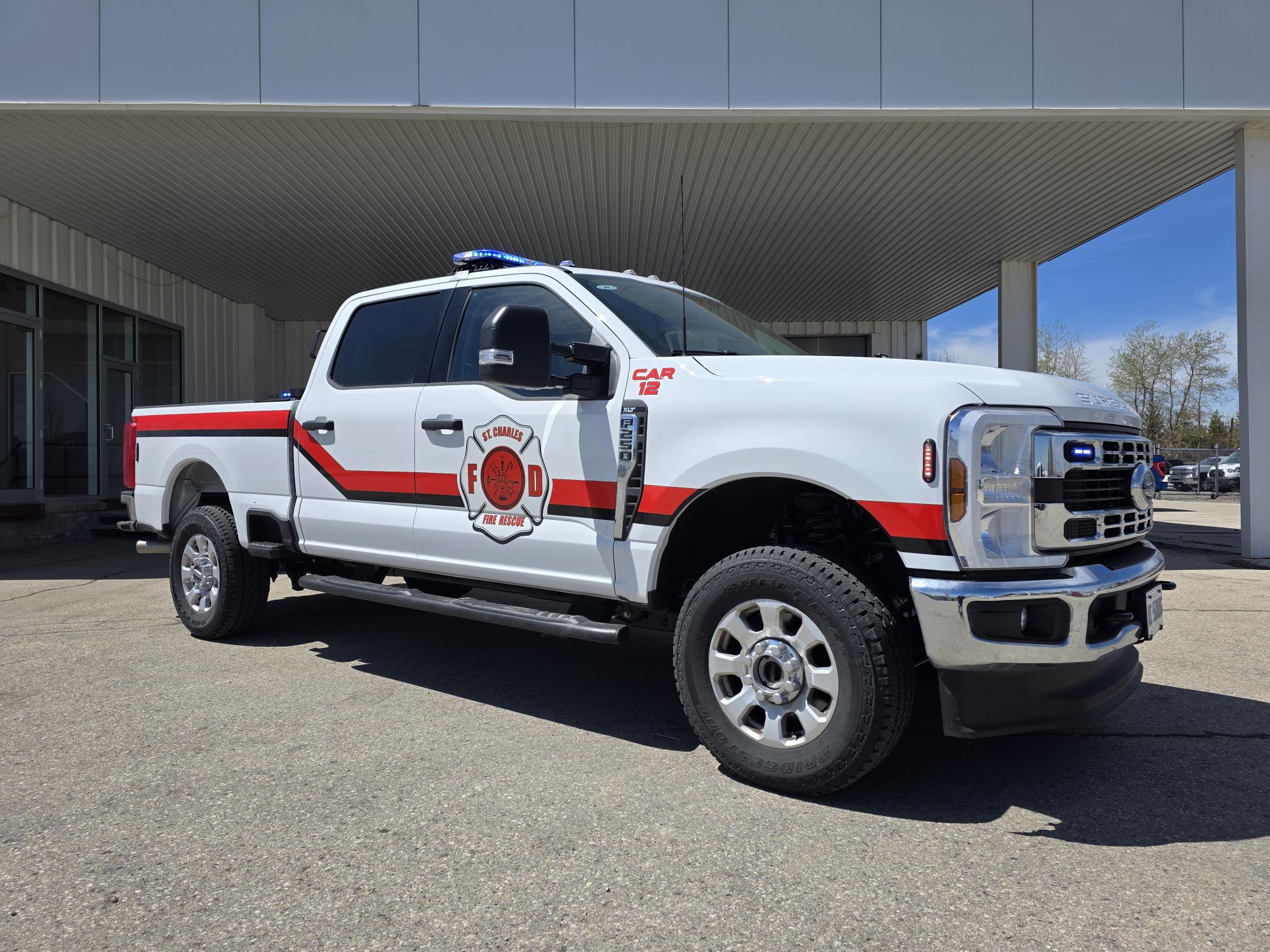 St. Charles Fire Rescue Ford Super Duty command vehicle completed by Apex Fire & Safety